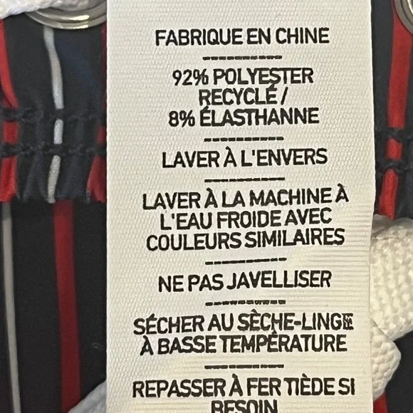 NWT Rhone 5.5" R&R Swim Trunks Mens S Goji Berry/Navy/White Stripe - Picture 10 of 10